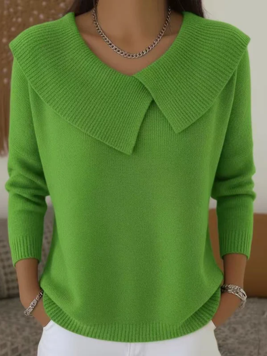 Lucia | Ciepły sweter z miękkim kołnierzem